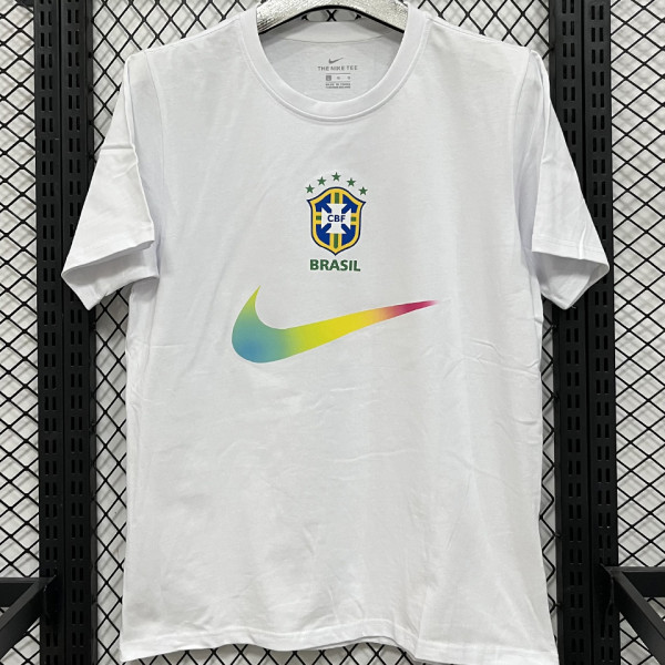 2026/27 Brazil White Casual Pure Cotton T-Shirt