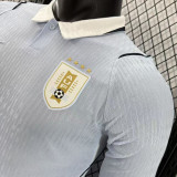 2026/27 Uruguay Home Player Version Long Sleeve Soccer Jersey