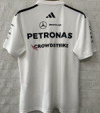 2026 Mercedes AMG Petronas F1 White POLO Team T-Shirt  有领