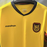 2026/27 Ecuador Home Yellow Fans Soccer Jersey