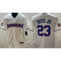 2026 WBC Dominicana #23 TATIS JR. White Baseball Jersey