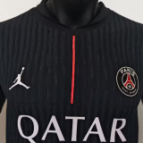 2025/26 PSG 4th Black Player Version Long Sleeve Soccer Jersey