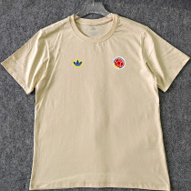 2026/27 Colombia Retro Style Pure Cotton T-Shirt 队微 红色