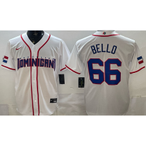 2026 WBC Dominicana #66 BELLO White Baseball Jersey