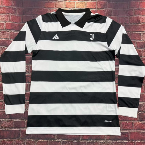 2025/26 JUV 4TH White And Blalck Fans Long Sleeve Soccer Jersey