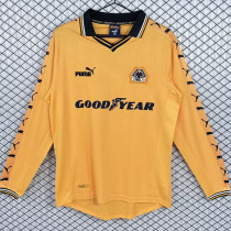 1998/1999 Wolves Home Yellow Retro Long Sleeve Soccer Jersey