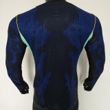 2026/27 Brazil Away Blue Player Version Long Sleeve Soccer Jersey