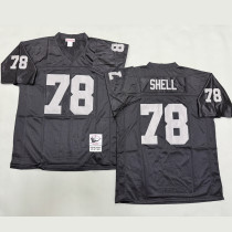 SHELL #78 Men's Las Vegas Raiders Retro NFL Jersey 突袭者