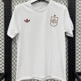 2026/27 Spain White Casual Pure Cotton T-Shirt   T293