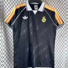 2026/27 RM Special Edition Black Retro Style Fans Soccer Jersey 黄橙三边