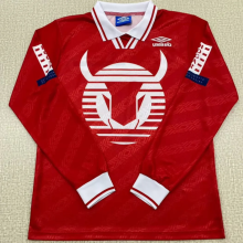 1995/1996 Toros Neza Home Red Retro Long Sleeve Soccer Jersey