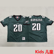 DAWKINS #20 Philadelphia Eagles Retro Kids NFL Jersey 老鹰