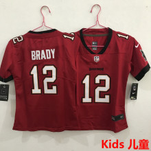 BRADY #12 Tampa Bay Buccaneers Kids NFL Jersey 海盗队