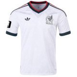 2026/27 Mexico 1:1 Quality Away White Fans Soccer Jersey  (Have Right Patch 有右臂章 黑底白字）