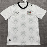 2026/27 Egypt Away White Fans Soccer Jersey (Have Right Patch 有右臂章 黑底白字）