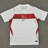 2026/27 Turkey Home White Fans Soccer Jersey (Have Right Patch 有右臂章 黑底白字）