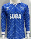 1989/1990 Karlsruher SC Away Blue Retro Long Sleeve Jersey 卡尔斯鲁厄