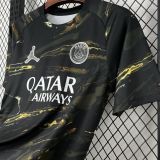 O. Dembélé #10 PSG x Labubu Dark Night Edition Black Fans Soccer Jersey 2025/26  拉布布字体★★