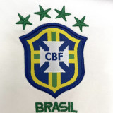 1998 Brazil White Retro Long Sleeve Soccer Jersey