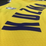 NBA Laker crew retro yellow No.0 Kuzma with chip  1:1