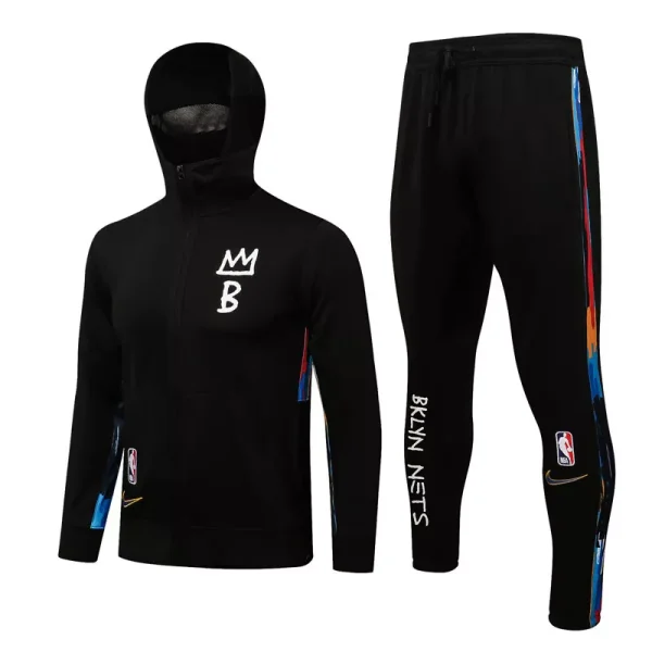 NAB NETS Black Hoodie Jacket Tracksuit