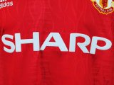 Retro Manchester United Home 1:1 Quality Soccer Jersey  1990-1992