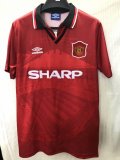 Retro Manchester United Home  1:1 Quality Soccer Jersey  1994-1996