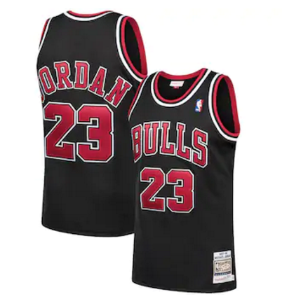 NBA Mitchell & Ness bull 23 black