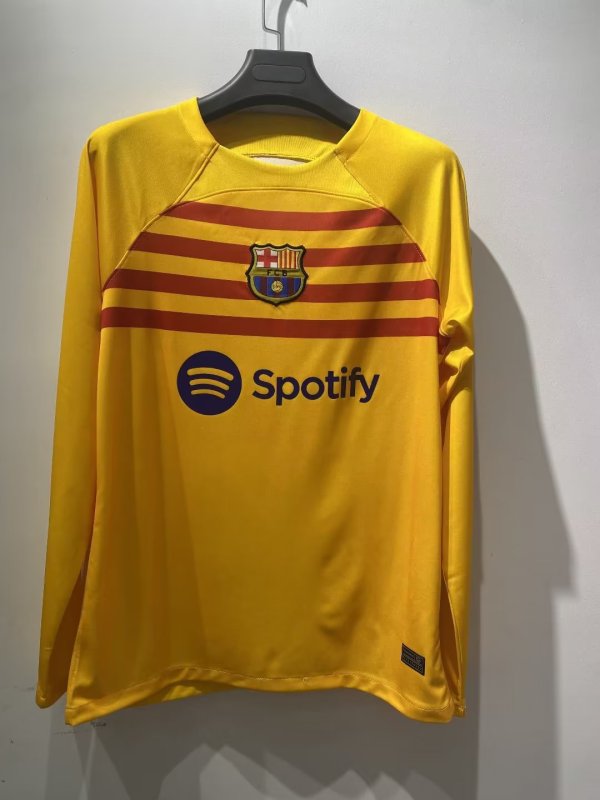 Barcelona 3RD Away Long Sleeve Fan 1:1 Quality Soccer Jersey    22-23