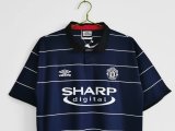 Retro  Manchester United Away 1:1 Quality Soccer Jersey  1999-2000