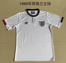 Retro England Home 1:1 Quality Soccer Jersey   1989