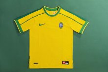 Retro Brazil home  1:1 Quality Soccer Jersey  1998