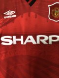 Retro Manchester United Home  1:1 Quality Soccer Jersey  1994-1996