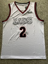 NCAA University of Gonzaga #2 white university Jersey