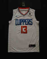 NBA New season clippers (new fabric print) 13 George City Edition dark blue, black, white, retro white