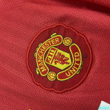 Retro Manchester United Home Long Sleeve 1:1 Quality Soccer Jersey   2007-2008