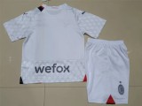AC Milan  Away  Kids 1:1 Quality Soccer Jersey   23-24