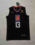 NBA New season clippers (new fabric print) 13 George City Edition dark blue, black, white, retro white