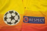 Retro Barcelona  Away Yellow 1:1 Quality Soccer Jersey   2013-2014