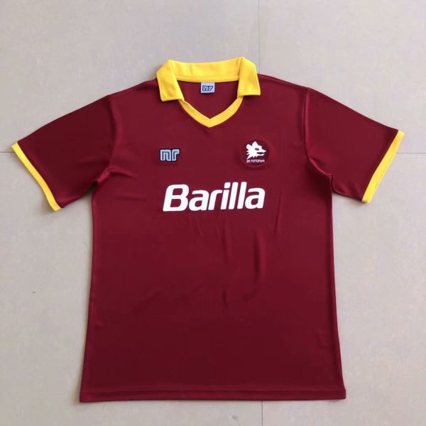 Retro Roma Home 1:1 Quality Soccer Jersey  1989-1990