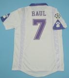 Retro Real Madrid Home 1:1 Quality Soccer Jersey    1997-1998