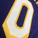 NBA Laker retro purple V-neck No.0 Kuzma with chip  1:1