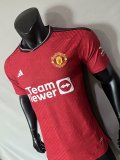 Manchester United Home Player 1:1 Quality Soccer Jersey    23-24