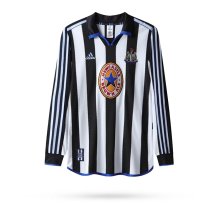 Retro Newcastle Home Fans Long sleeve 1:1 Quality Soccer Jersey  1999-2000