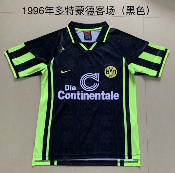 Retro Dortmund Away  1:1 Quality Soccer Jersey    1996