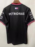 F1 Mercedes Black Short Sleeve Racing Suit(梅赛德斯 圆领) 2021
