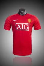Retro Manchester United Home 1:1 Quality Soccer Jersey  2007-2008
