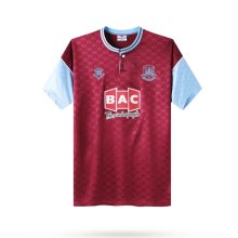 Retro West Ham Home    1:1 Quality Soccer Jersey  1989-1990