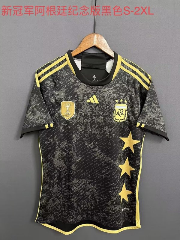 Argentina Commemorative funds Fans 3 Stars  1:1 Quality Soccer Jersey   23-24