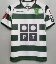 Retro Sporting Lisbon Home 1:1 Quality Soccer Jersey  2001-2003